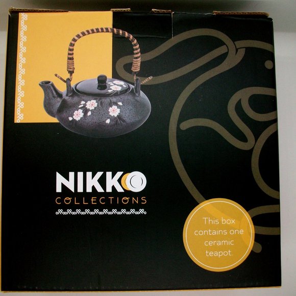 Nikko Ceramic Teapot Cherry Blossoms NK 23001 New in. Box - Picture 8 of 8